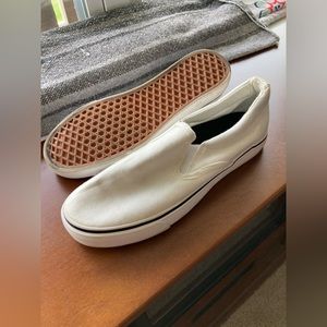 White Slip on Canvas Shoes